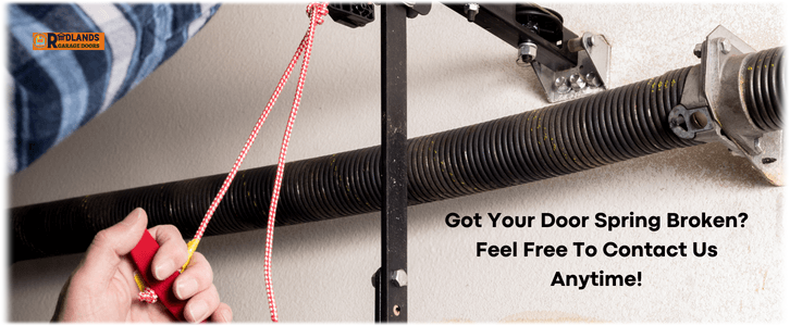 Broken Garage Door Spring Redlands CA (909) 475-0701